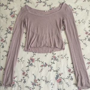 Urban Outfitters Long Sleeve Lavender Top